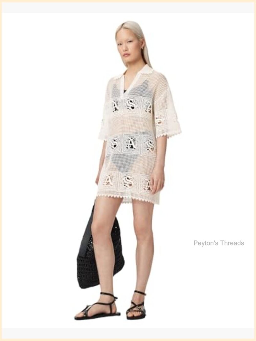 Premium Cotton Sheath Mini Dress with Collar Neck - Picture 2 of 6